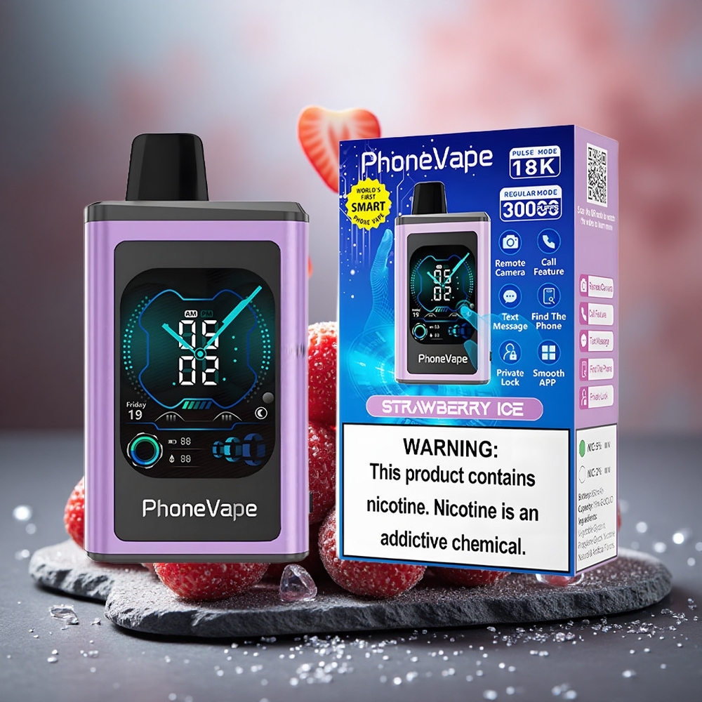 JNR PhoneVape 30000 puffs Disposable Vape Strawberry Ice Turbo Rechargeable