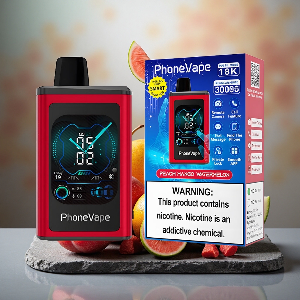JNR PhoneVape 30000 puffs Rechargeable Peach Mango Watermelon