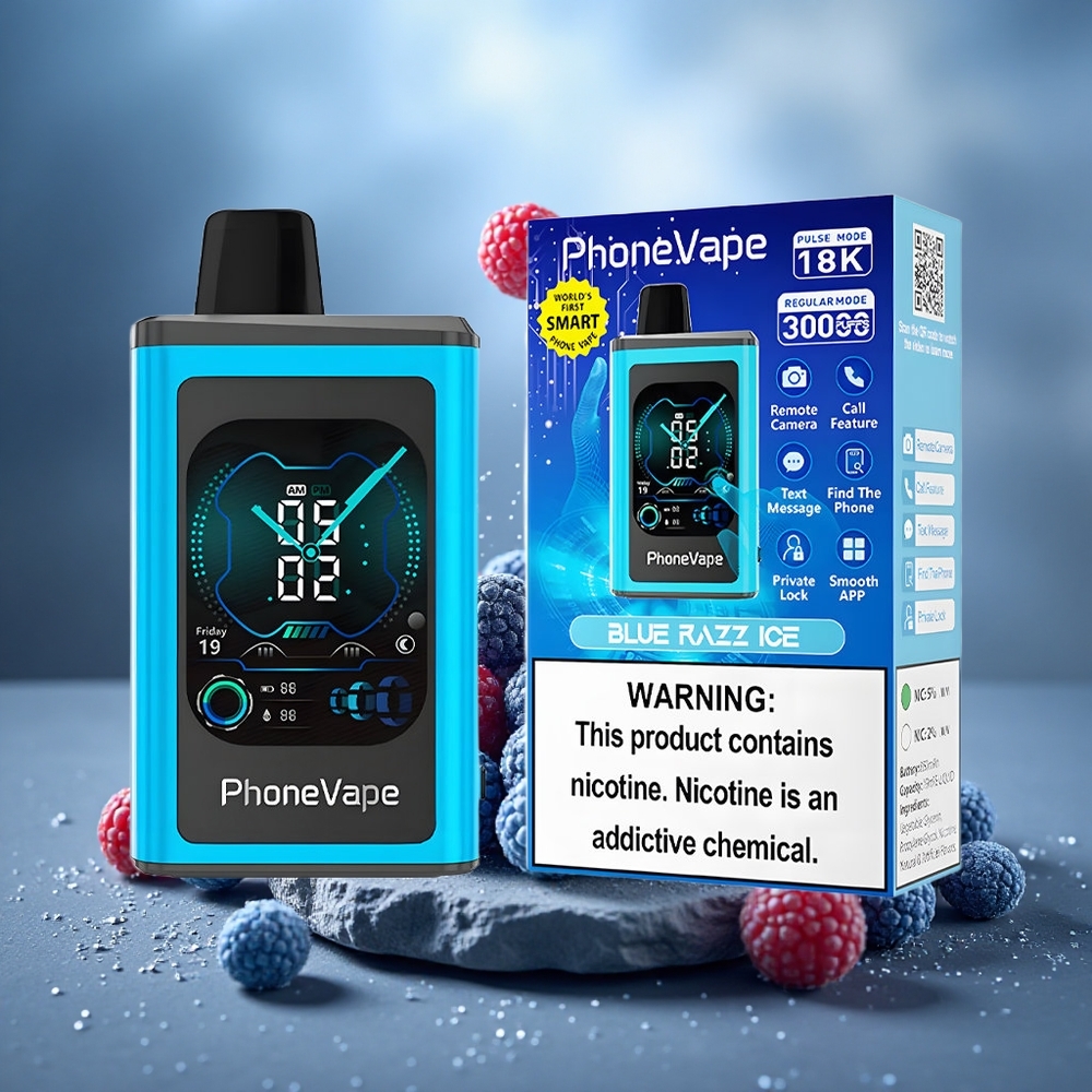 JNR PhoneVape 30000 puffs Turbo Blue Razz Ice Disposable Vape