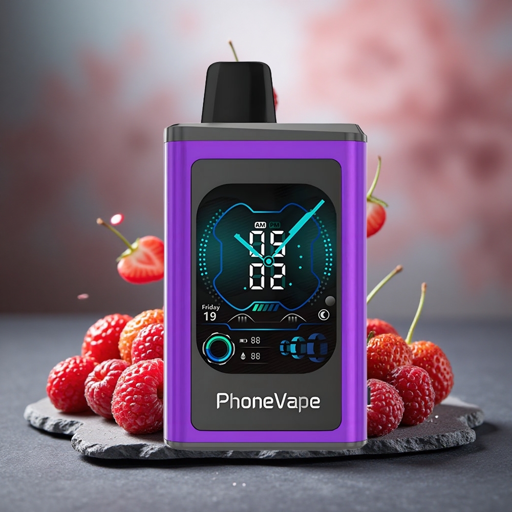 JNR PhoneVape 30000 puffs Turbo Disposable Vape Cherry Strawberry Raspberry