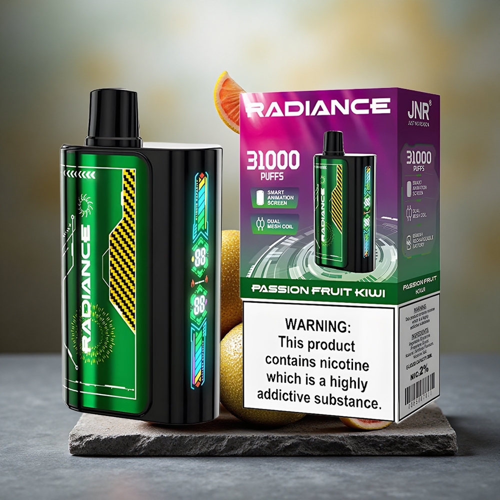 JNR Radiance 31000 Puffs Disposable Vape PASSION FRUIT KIWI with Dual Mesh Coil