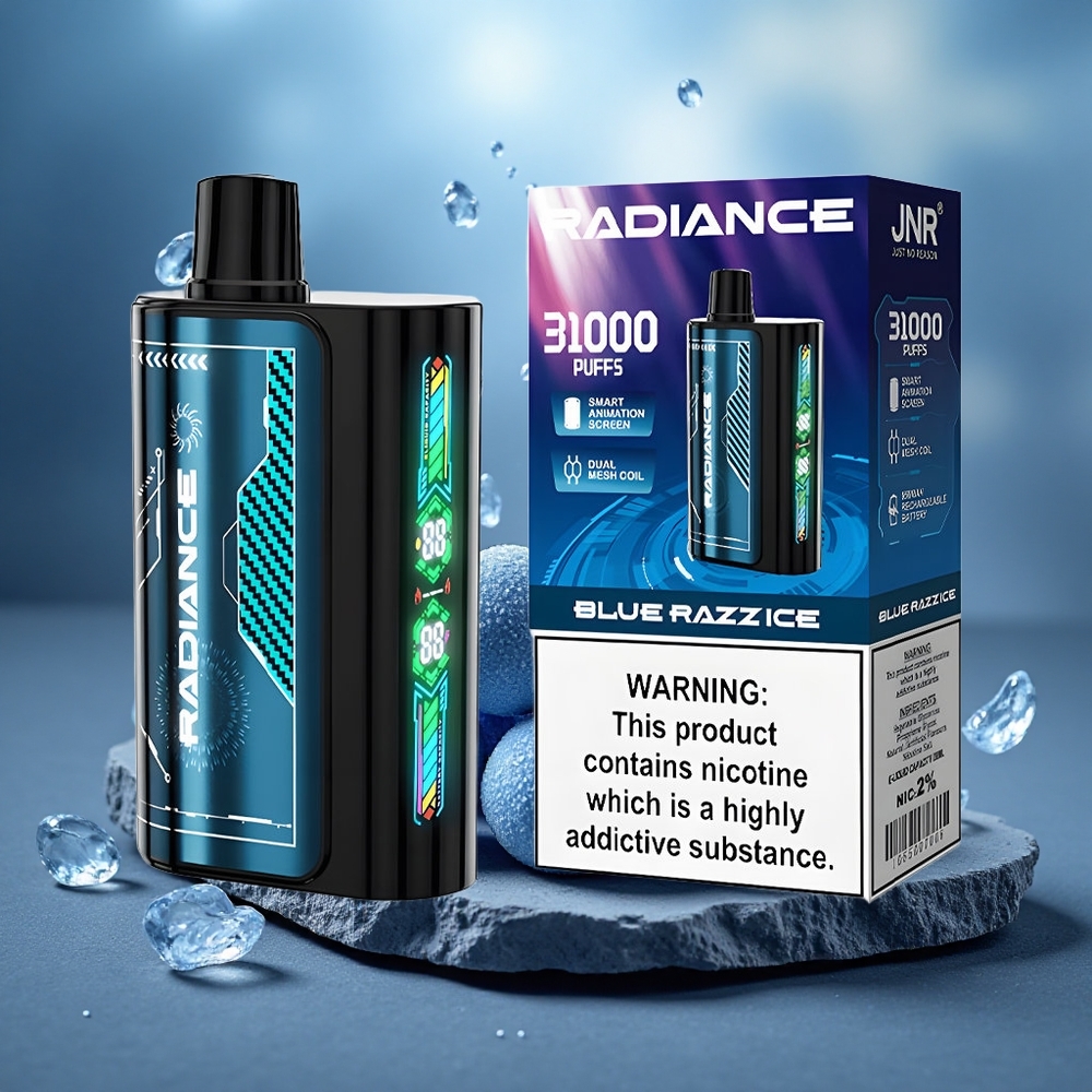 JNR Radiance 31000 Puffs Dual Mesh BLUE RAZZ ICE Disposable Vape