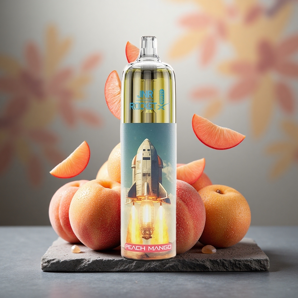 JNR Rocket-X 12400 Puffs Disposable Vape Peach Mango with RGB Lights & Type-C Quick Charge