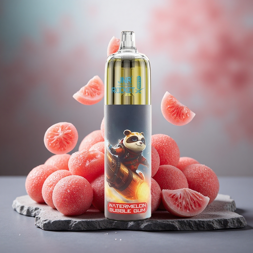JNR Rocket-X 12400 Puffs Disposable Vape Watermelon Bubble Gum with RGB Lights