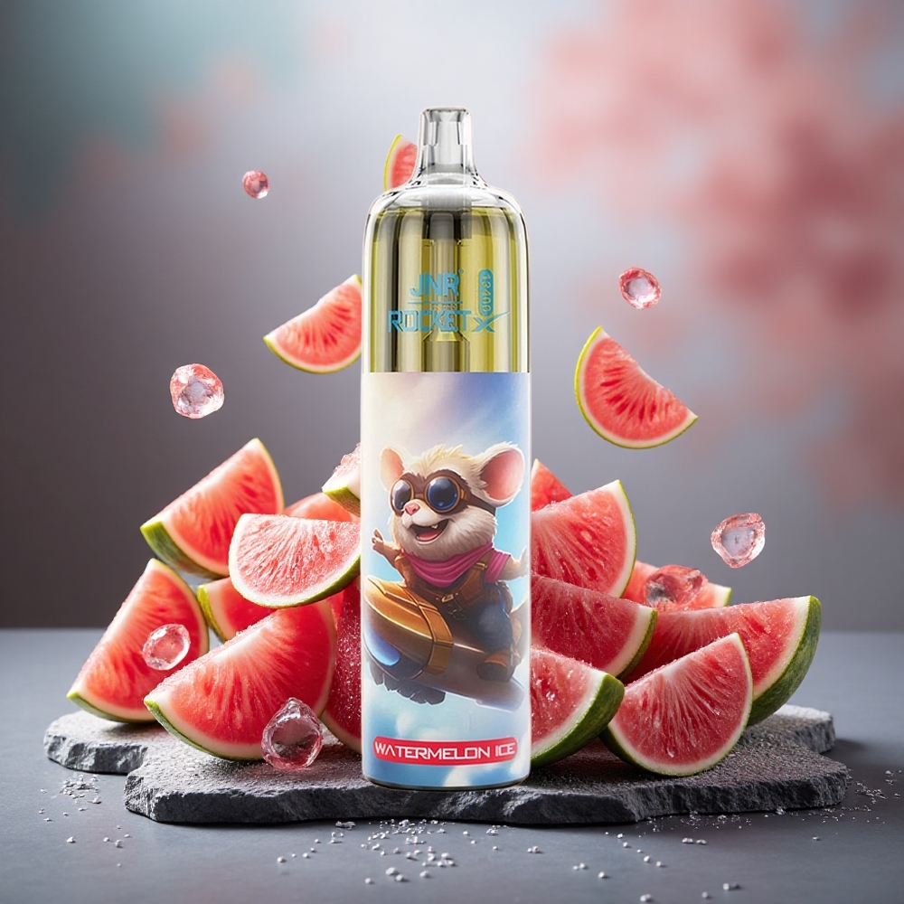 JNR Rocket-X 12400 Puffs Disposable Vape Watermelon Ice RGB Lights Type-C Quick Charge