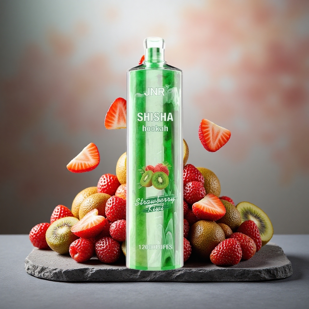 JNR Shisha Hookah 12000 Puffs 24ml Disposable Vape Strawberry Kiwi