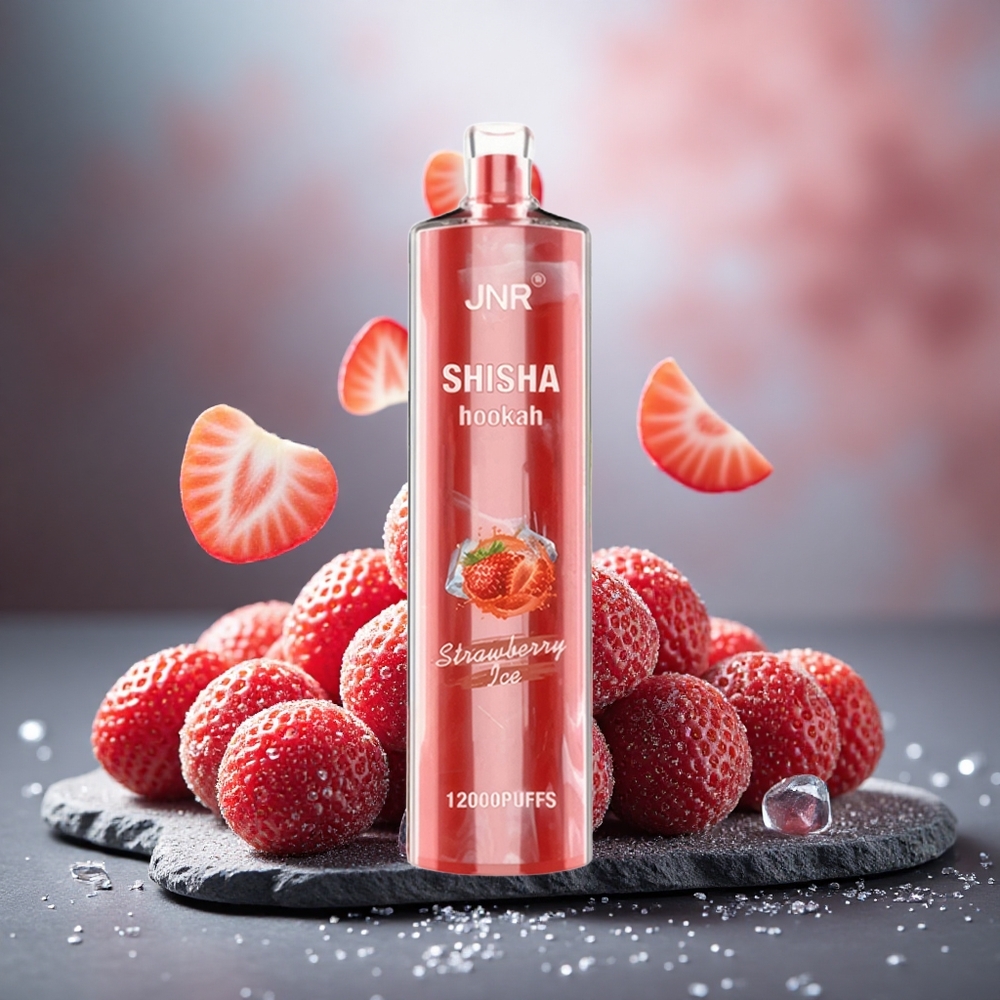 JNR Shisha Hookah 12000 Puffs 24ml Strawberry Ice Disposable Vape
