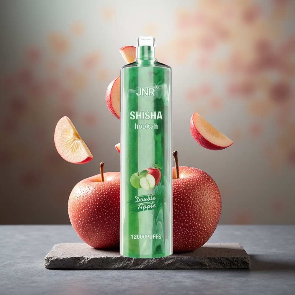 JNR Shisha Hookah 12000 Puffs Disposable Vape Double Apple 24ml Type-C Fast Charging