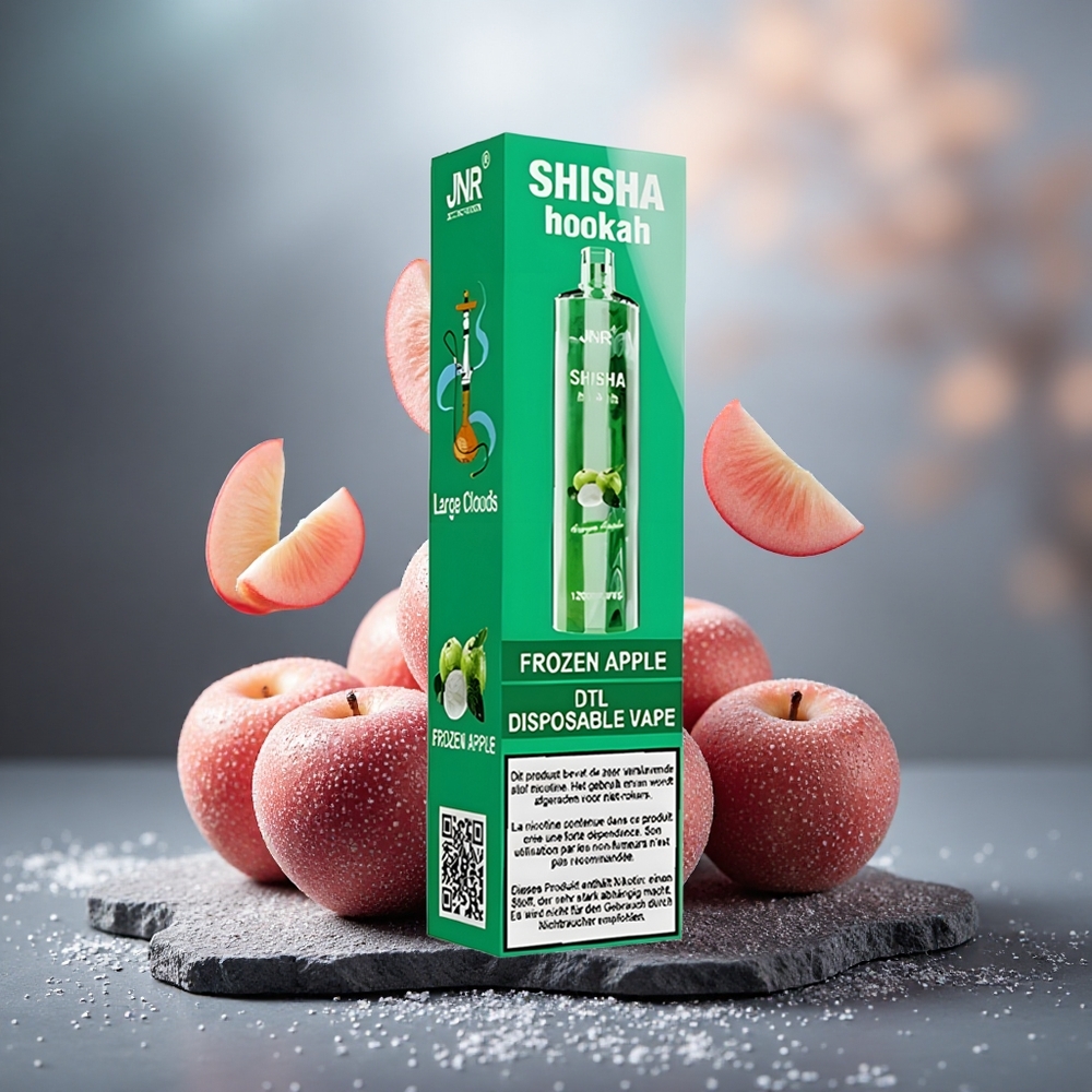 JNR Shisha Hookah 12000 Puffs Disposable Vape Frozen Apple 24ml Type-C