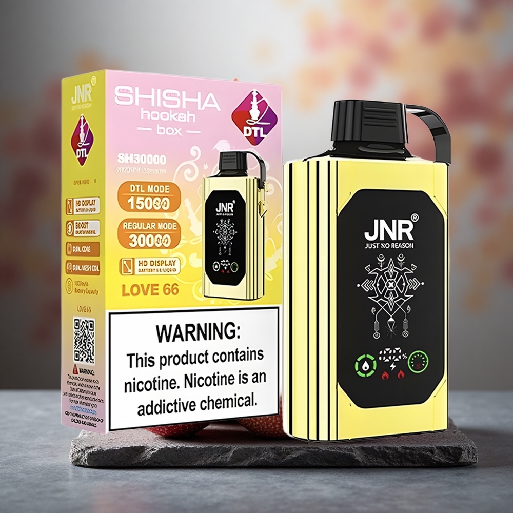 JNR Shisha Hookah Box 20500 Puffs Disposable Vape Love 66 Dual Mesh 25ml