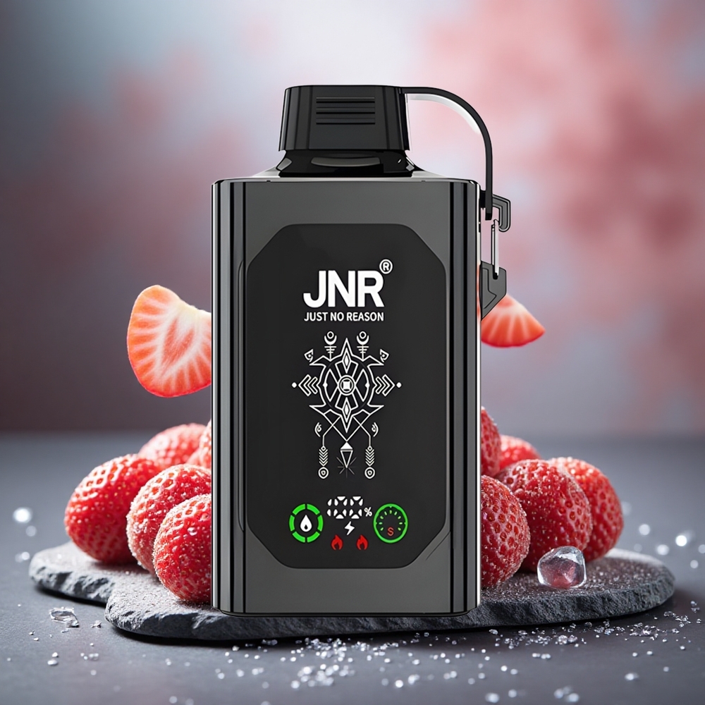 JNR Shisha Hookah Box 20500 Puffs Strawberry Ice 25ml Dual Mesh Disposable Vape