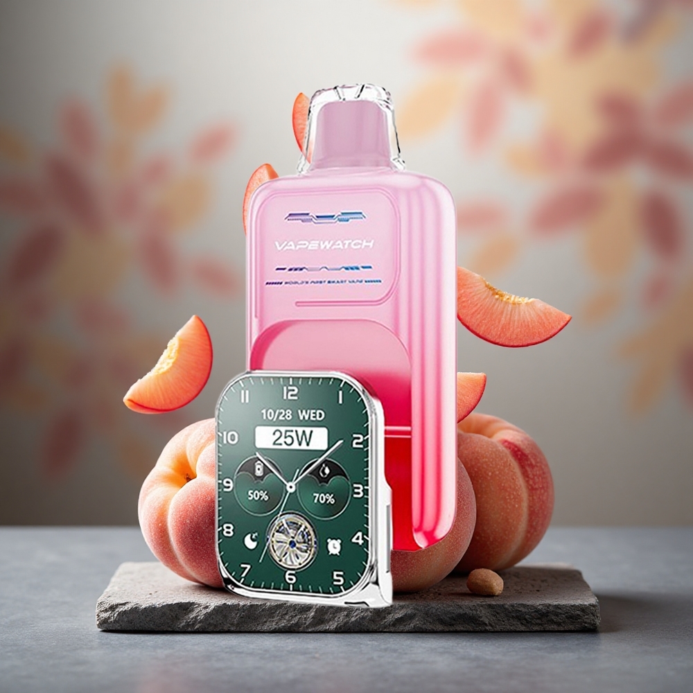 JNR VapeWatch 30000 Puffs 19mL Disposable Vape Georgia Peach