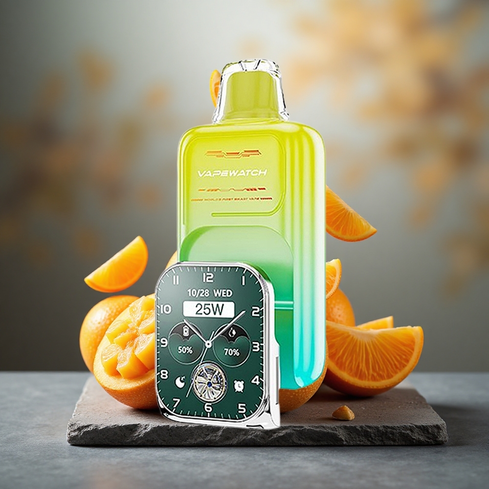 JNR VapeWatch 30000 Puffs 19mL Orange Mango Dual Mesh Disposable Vape