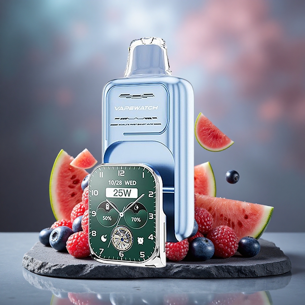JNR VapeWatch 30000 Puffs Dual Mesh 19mL Disposable Vape Blueberry Watermelon