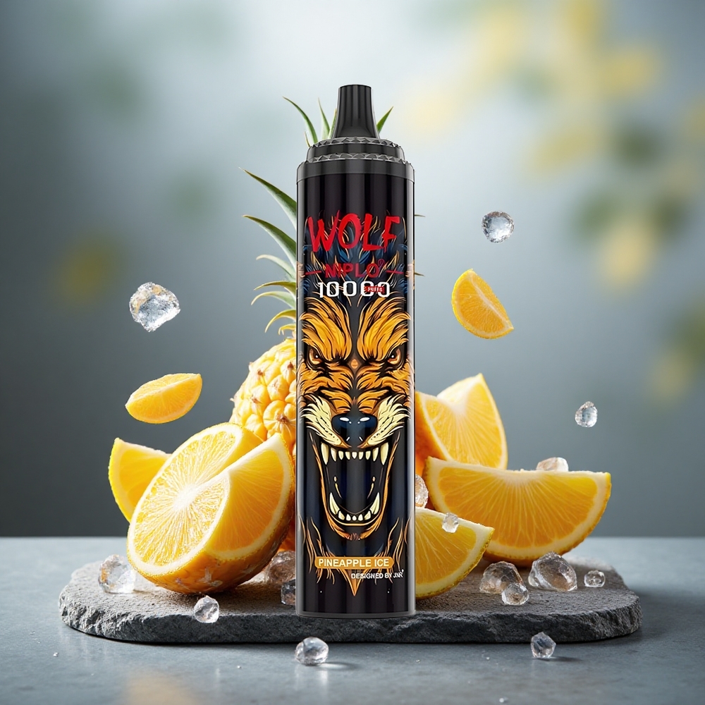 JNR Wolf Niplo 10000 Puffs 20ml Pineapple Ice Type-C Disposable Vape