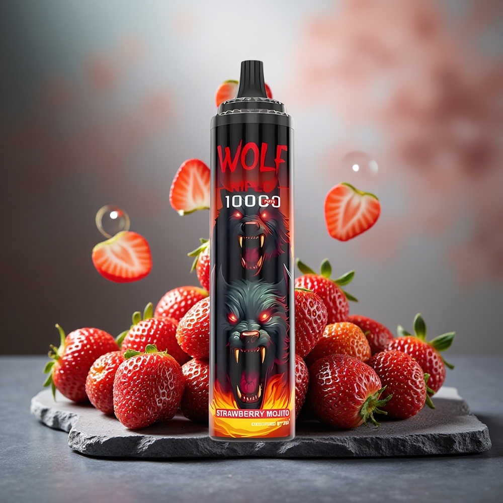 JNR Wolf Niplo 10000 Puffs 20ml Strawberry Mojito Type-C Disposable Vape