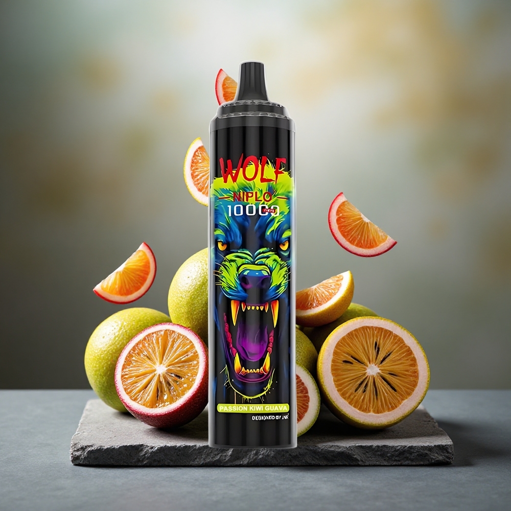 JNR Wolf Niplo 10000 Puffs 650mAh Type-C Disposable Vape Passion Kiwi Guava