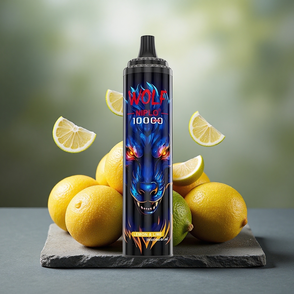 JNR Wolf Niplo 10000 Puffs Disposable Vape Lemon & Lime with Mesh Coil & Type-C