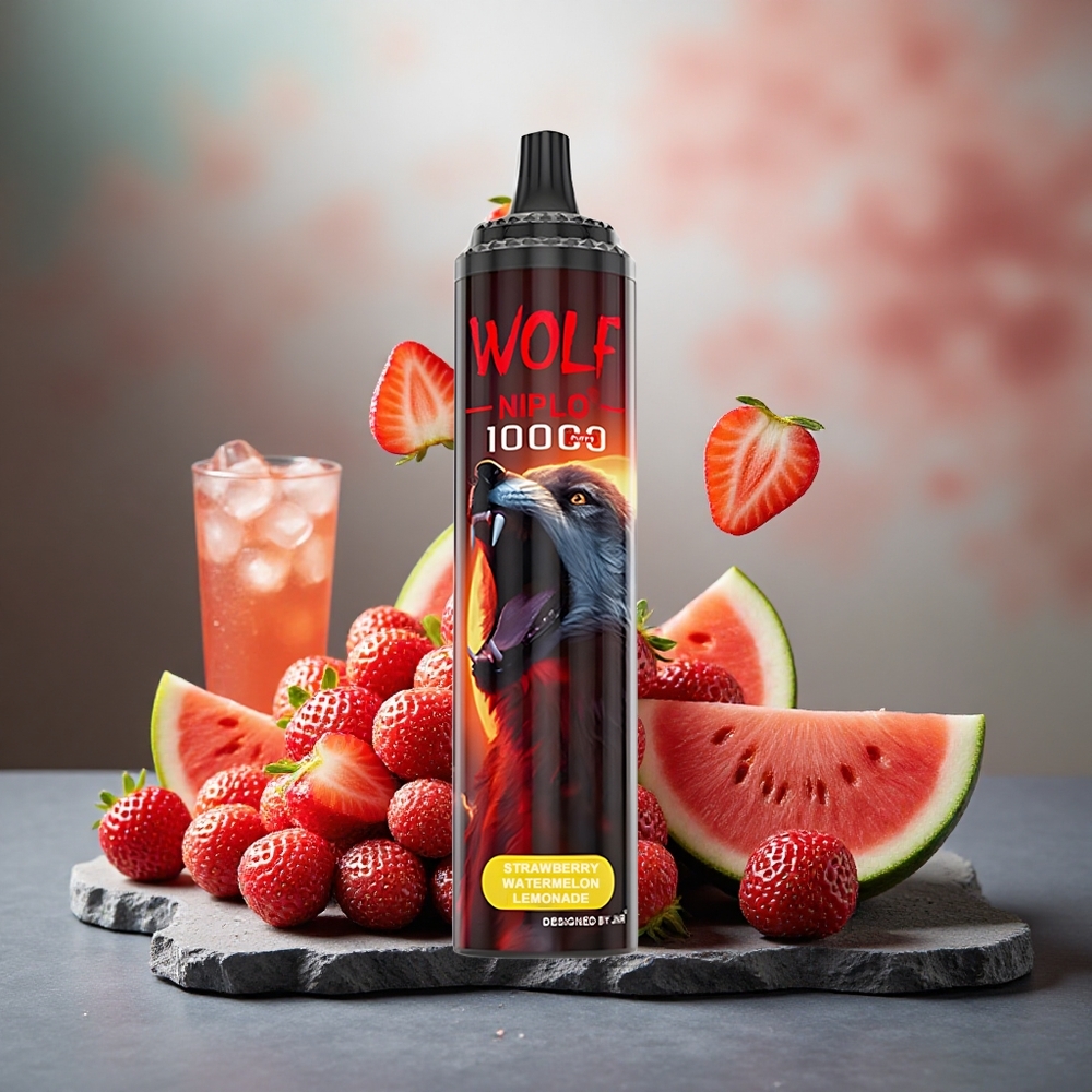 JNR Wolf Niplo 10000 Puffs Strawberry Watermelon Lemonade 20ml Type-C
