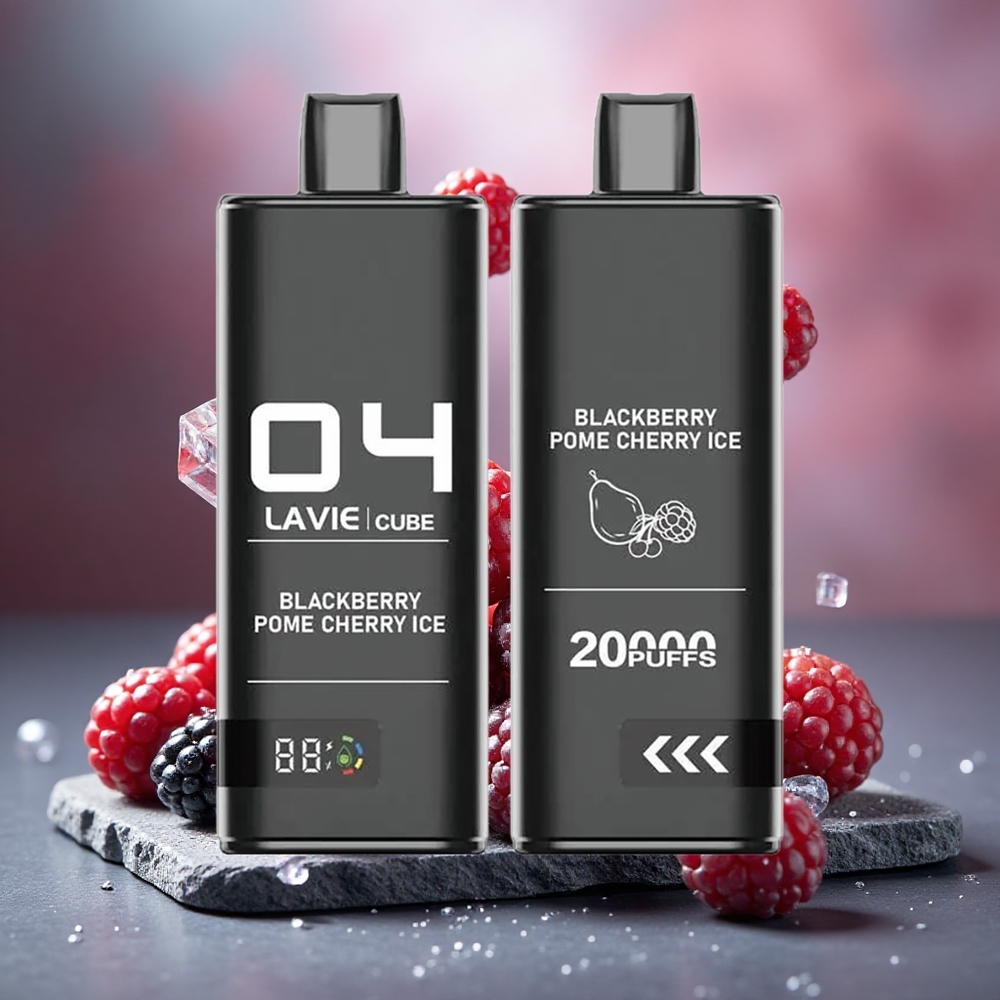 Lavie Cube 20000 Puffs Disposable Vape Blackberry Pome Cherry Ice 2% 5% Nicotine 600mAh