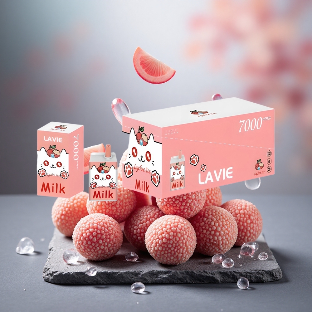LAVIE Milk 7000 Puffs Rechargeable Disposable Vape Lychee Ice 16ML