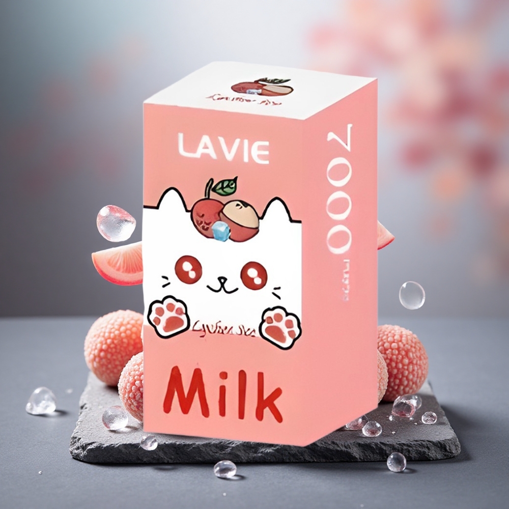 LAVIE Milk 7000 Puffs Rechargeable Disposable Vape Lychee Ice 16ML