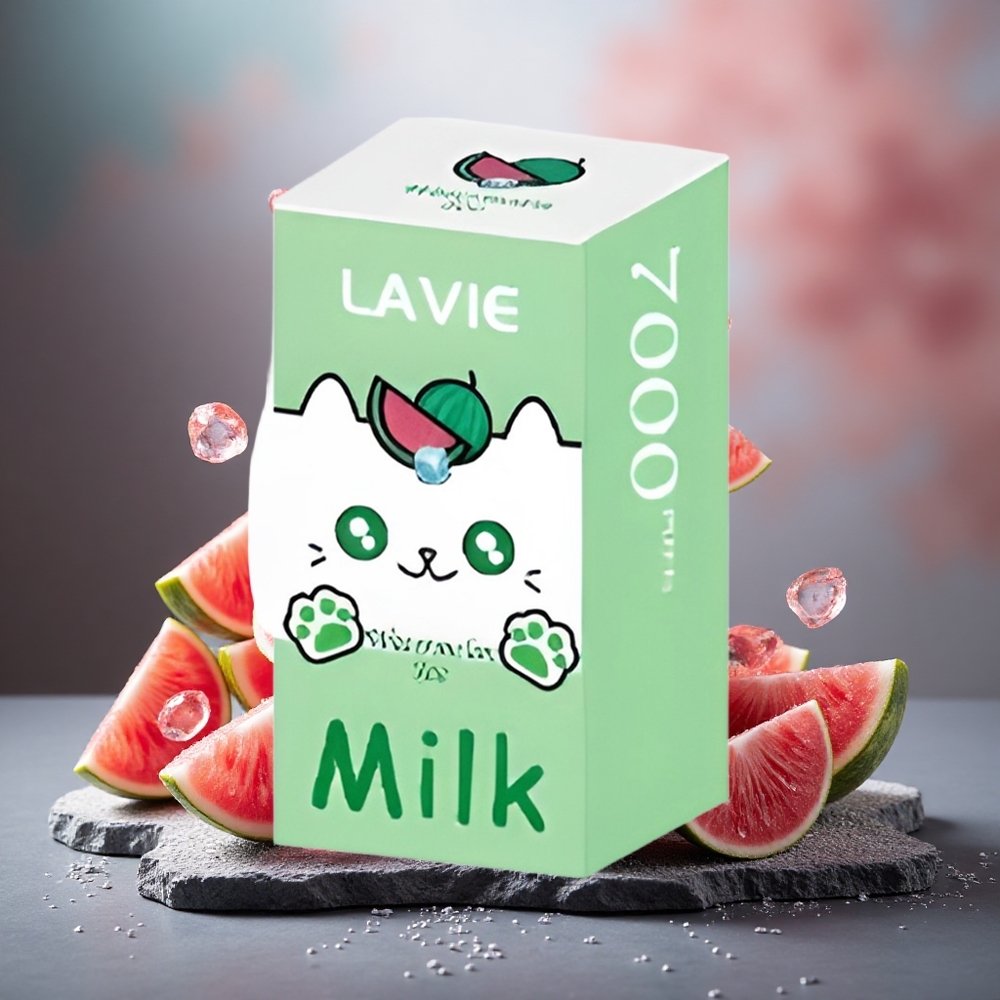LAVIE Milk 7000 Puffs Rechargeable Disposable Vape Watermelon Ice 16ML
