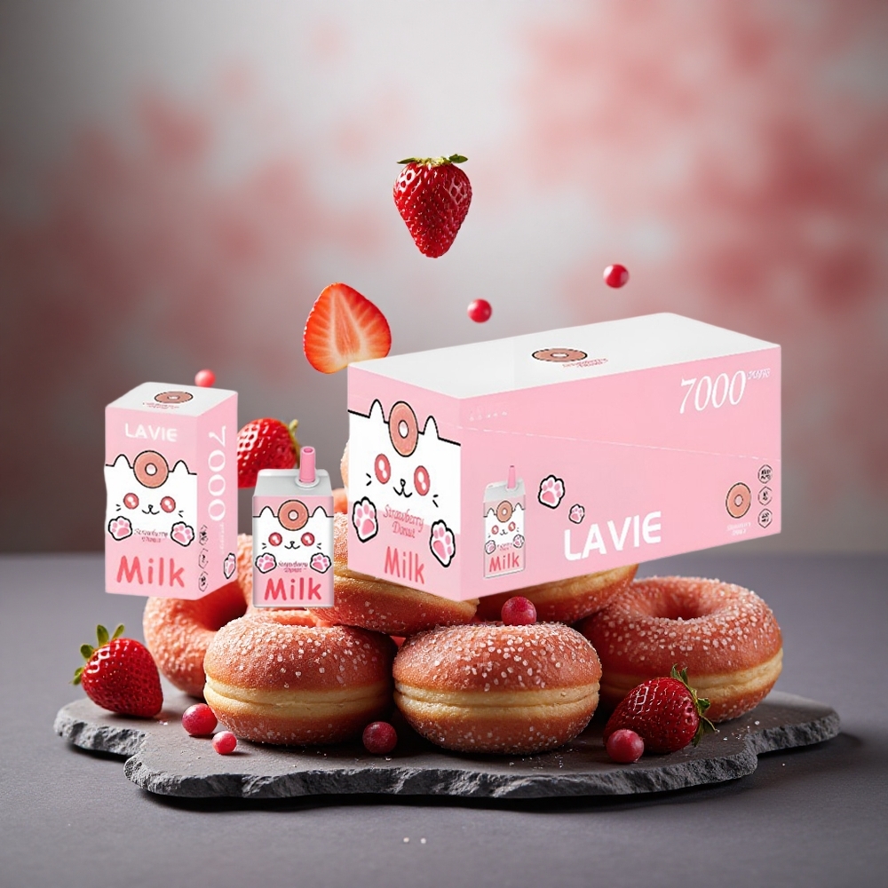 Lavie Milk 7000 Puffs 16ML Strawberry Donut Disposable Vape