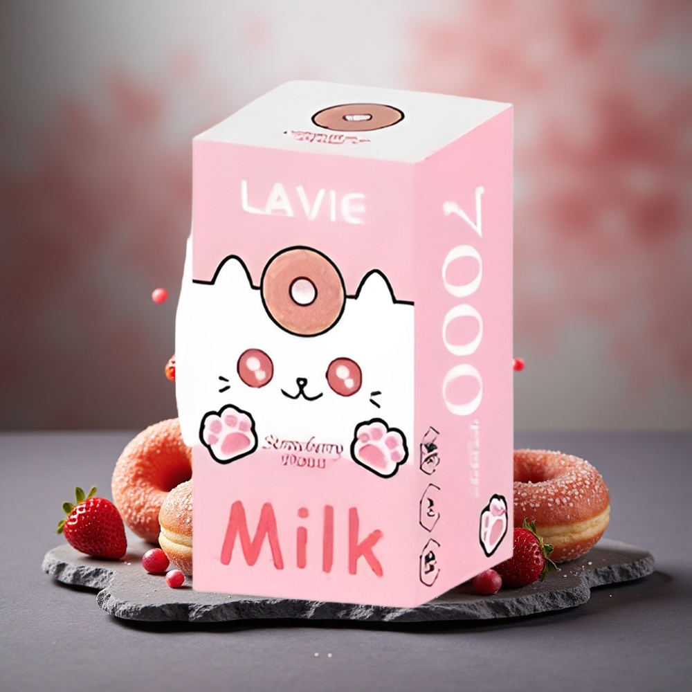 Lavie Milk 7000 Puffs 16ML Strawberry Donut Disposable Vape
