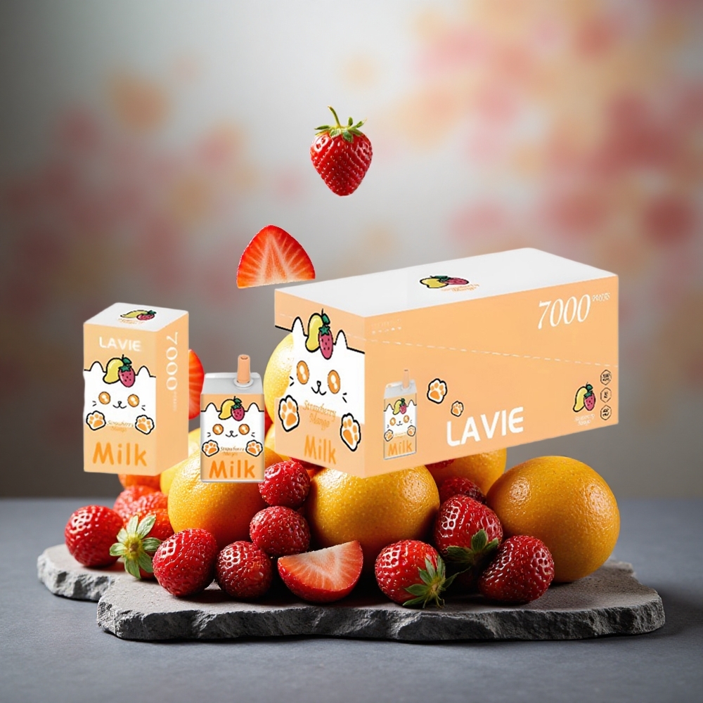Lavie Milk 7000 Puffs 16ML Strawberry Mango Rechargeable Disposable Vape