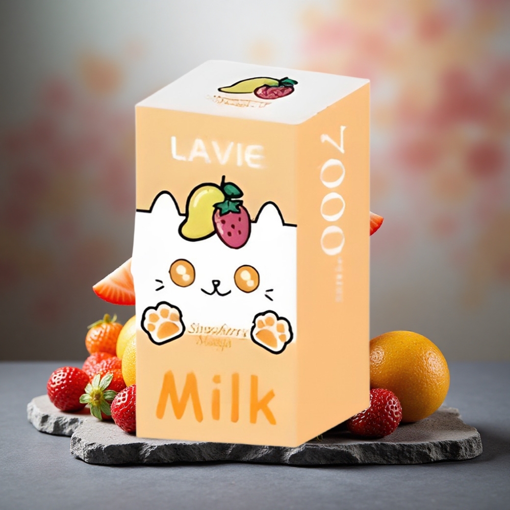 Lavie Milk 7000 Puffs 16ML Strawberry Mango Rechargeable Disposable Vape