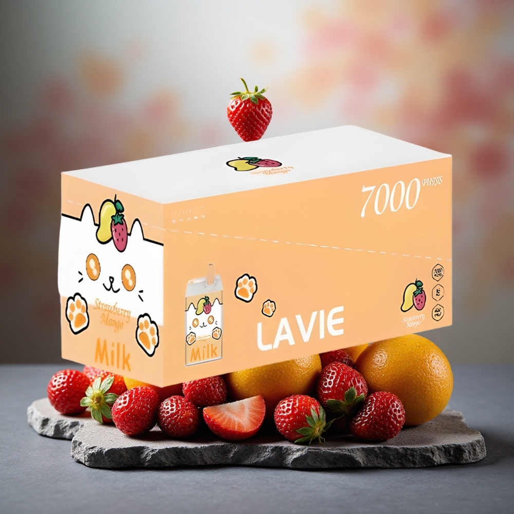 Lavie Milk 7000 Puffs 16ML Strawberry Mango Rechargeable Disposable Vape