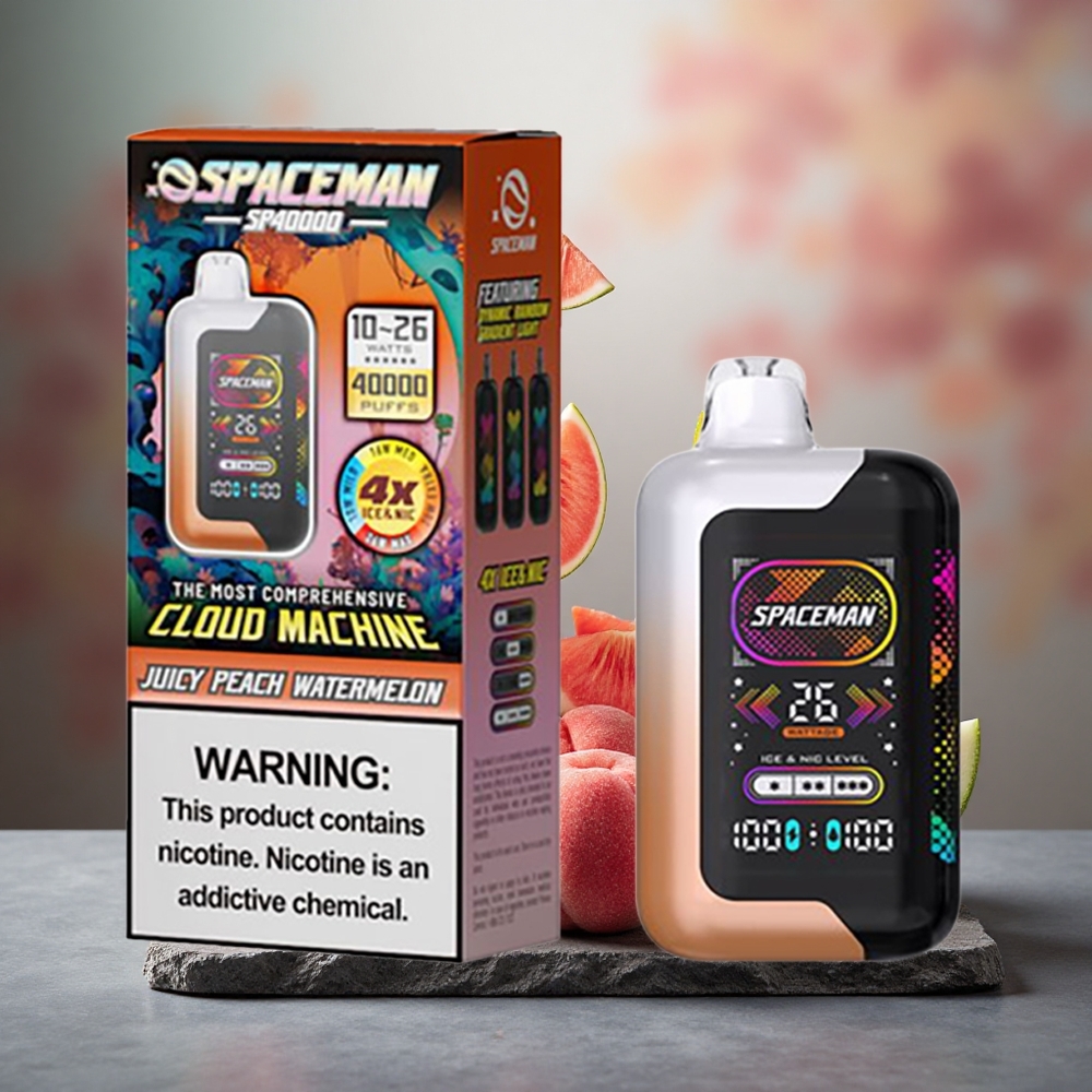 SMOK SPACEMAN SP40000 Disposable Vape Juicy Peach Watermelon 20ml E-Liquid Capacity 1000mAh