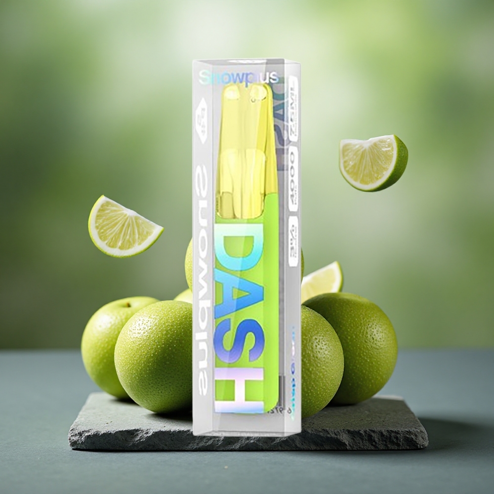 Snowplus Dash 4000 Puffs 7.5ml E-liquid Volume Disposable Device Crisp Green