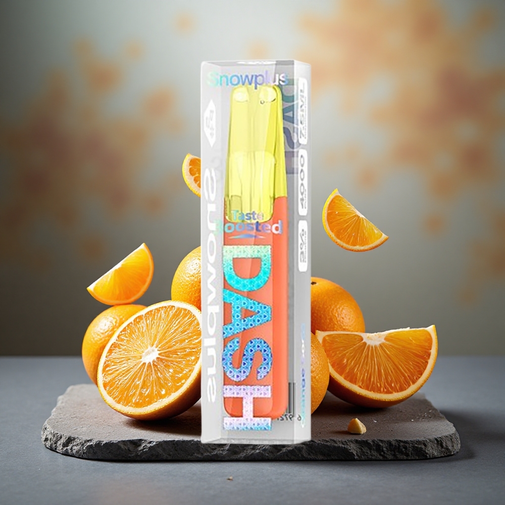 Snowplus Dash 4000 Puffs Ceramic Disposable Device Orange Soda