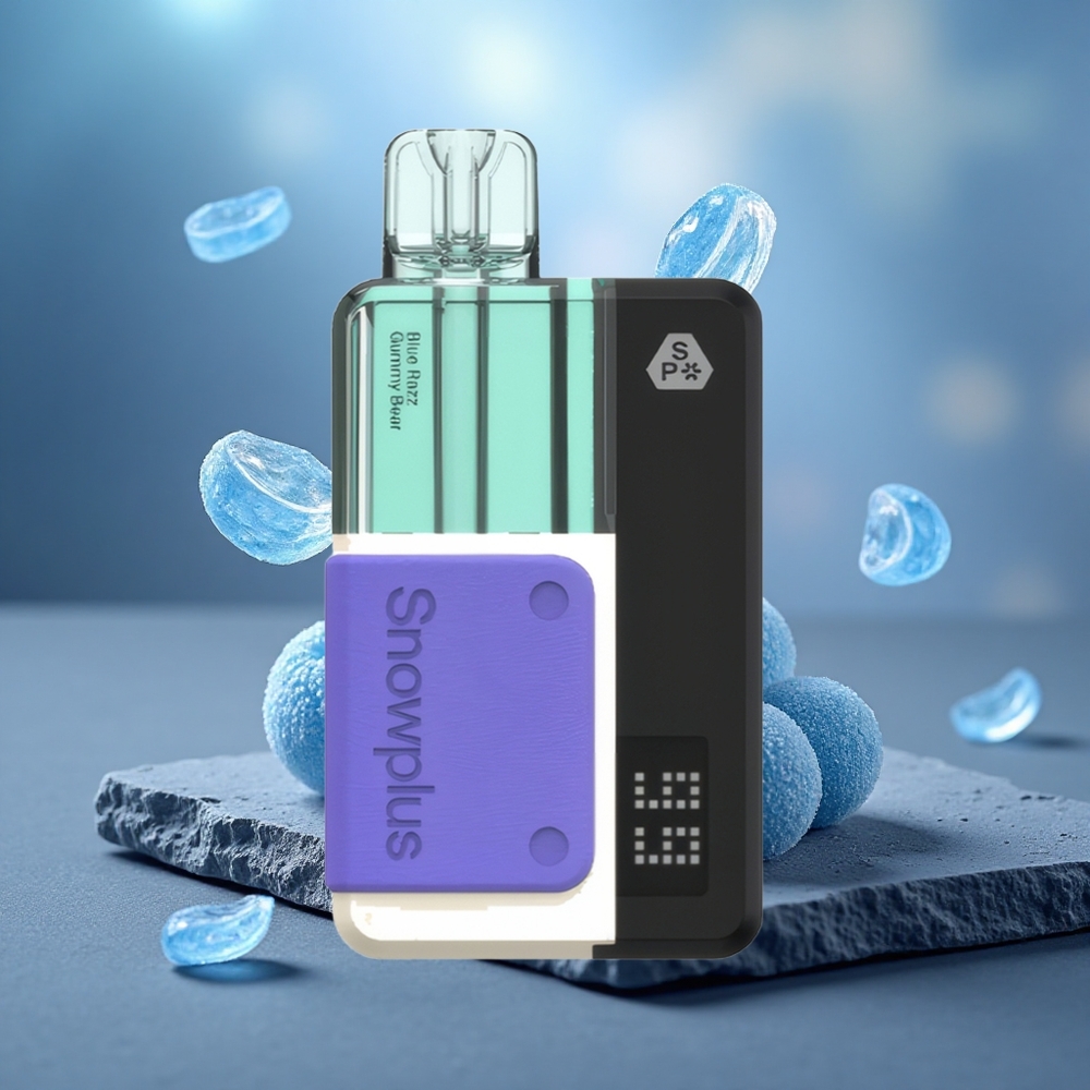 Snowplus Swift 15000 Puffs Pod Kit Blue Razz Gummy Bear Dual Mesh Atomizer 2+10ml Refill