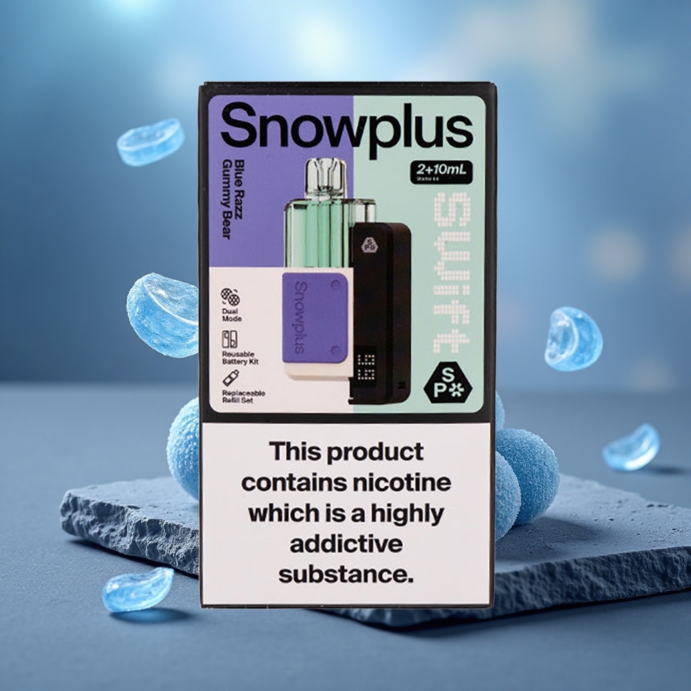 Snowplus Swift 5000 Puffs Dual Mesh Atomizer Prefilled Pod Kit Blue Razz Gummy Bear