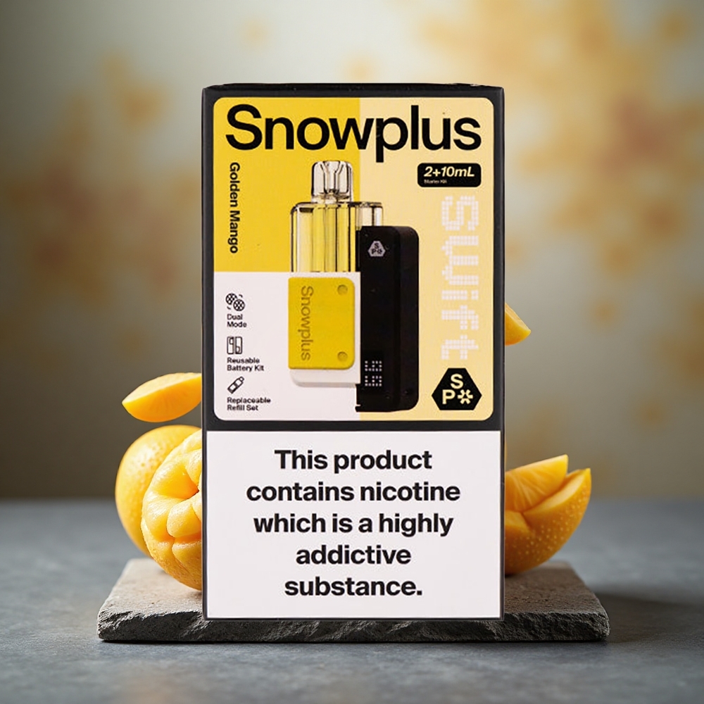 Snowplus Swift 5000 Puffs Dual Mesh Atomizer Prefilled Pod Kit Golden Mango 1000mAh