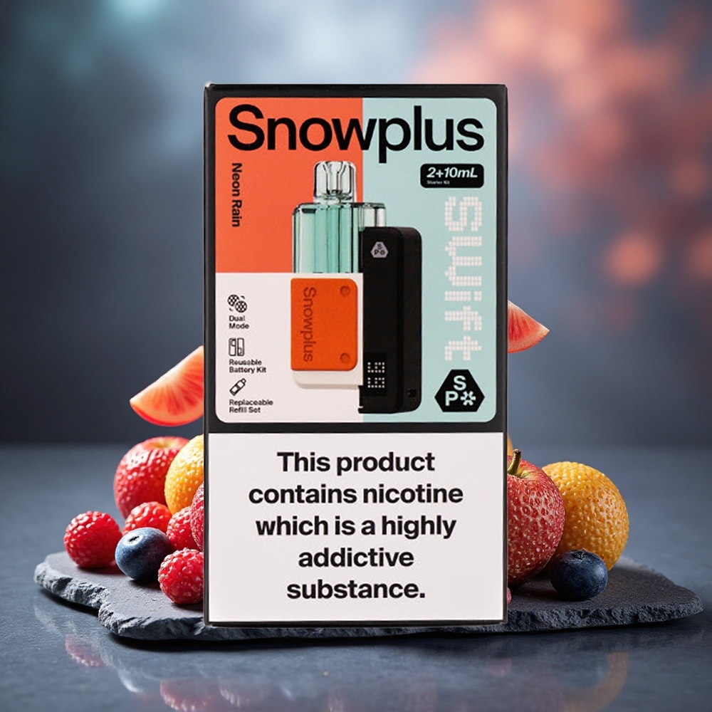 Snowplus Swift 5000 Puffs Dual Mesh Atomizer Prefilled Pod Kit Neon Rain