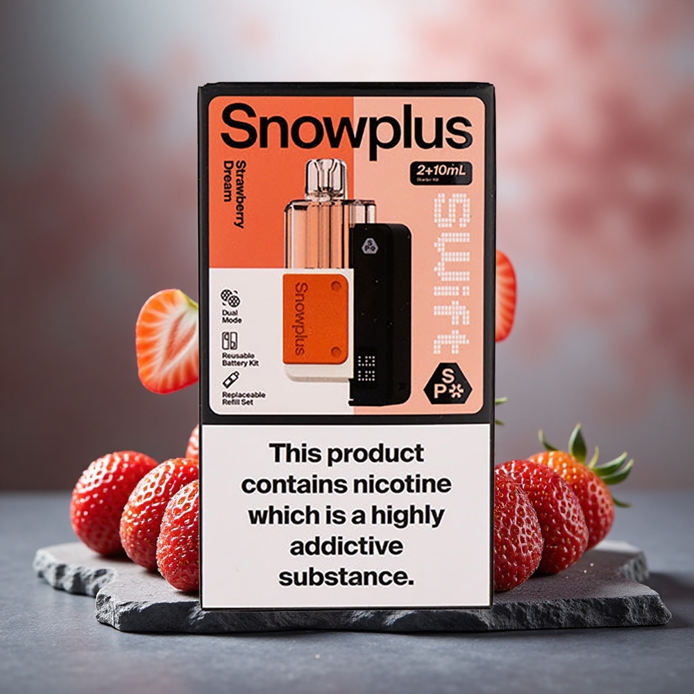 Snowplus Swift 5000 Puffs Prefilled Pod Kit Strawberry Dream Dual Mesh Atomizer