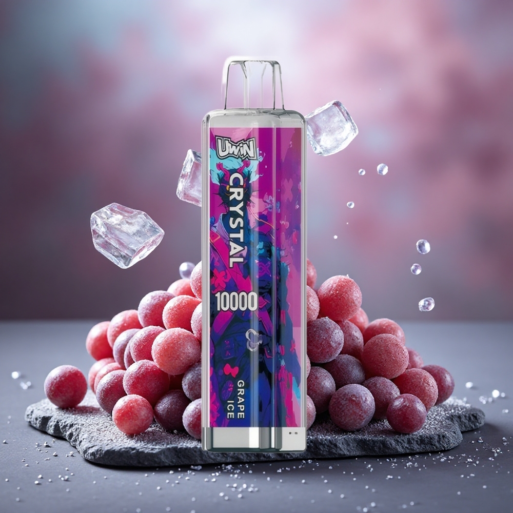Uwin Crystal 10000 Puffs Disposable Vape Grape Ice with RGB Lights