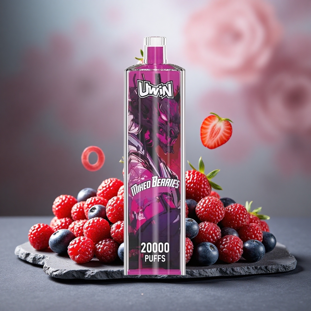 Uwin Shisha Hookah Crystal 20000 Puffs Mixed Berries 22ml Mesh Coil