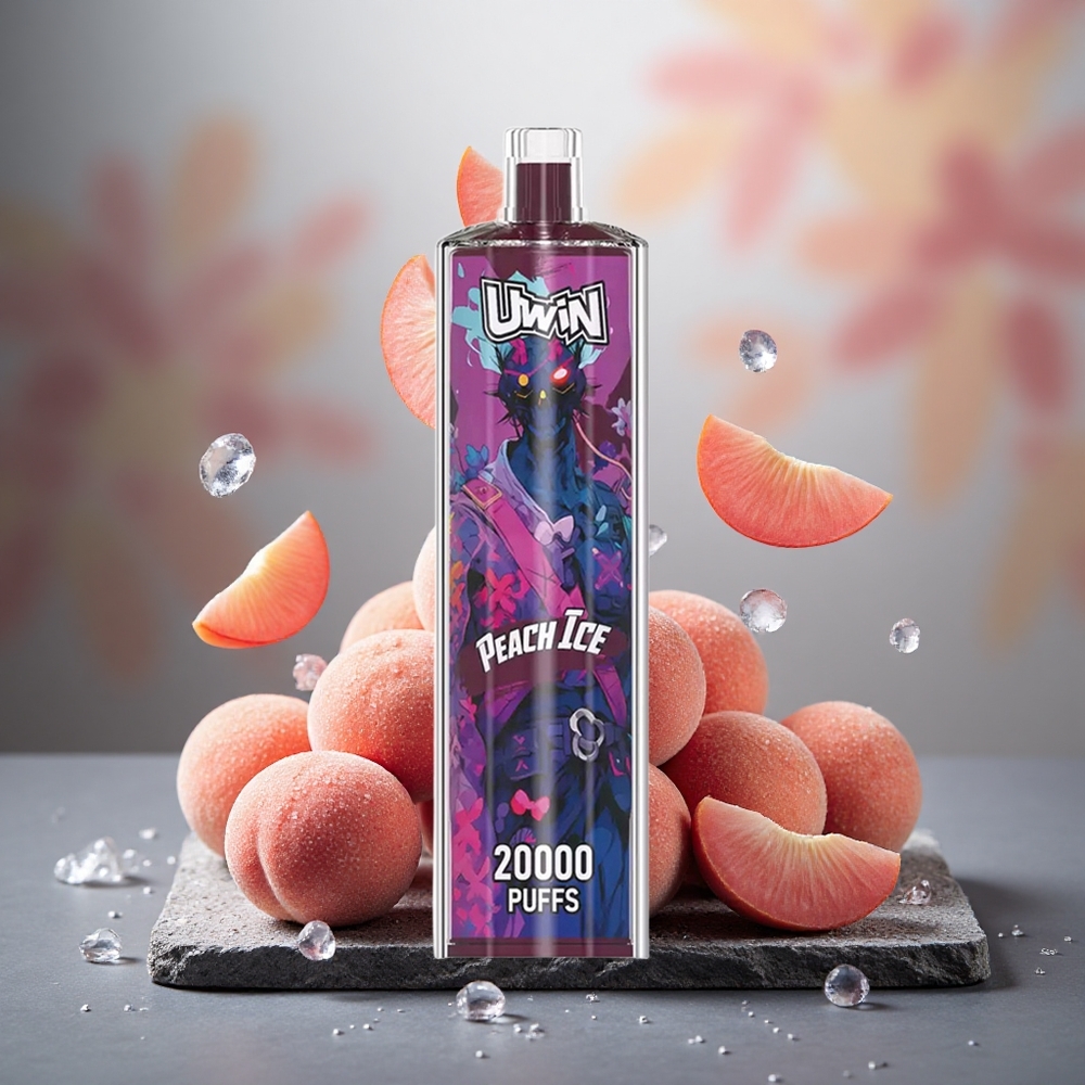 Uwin Shisha Hookah Crystal 20000 Puffs Peach Ice Mesh Coil Type-C