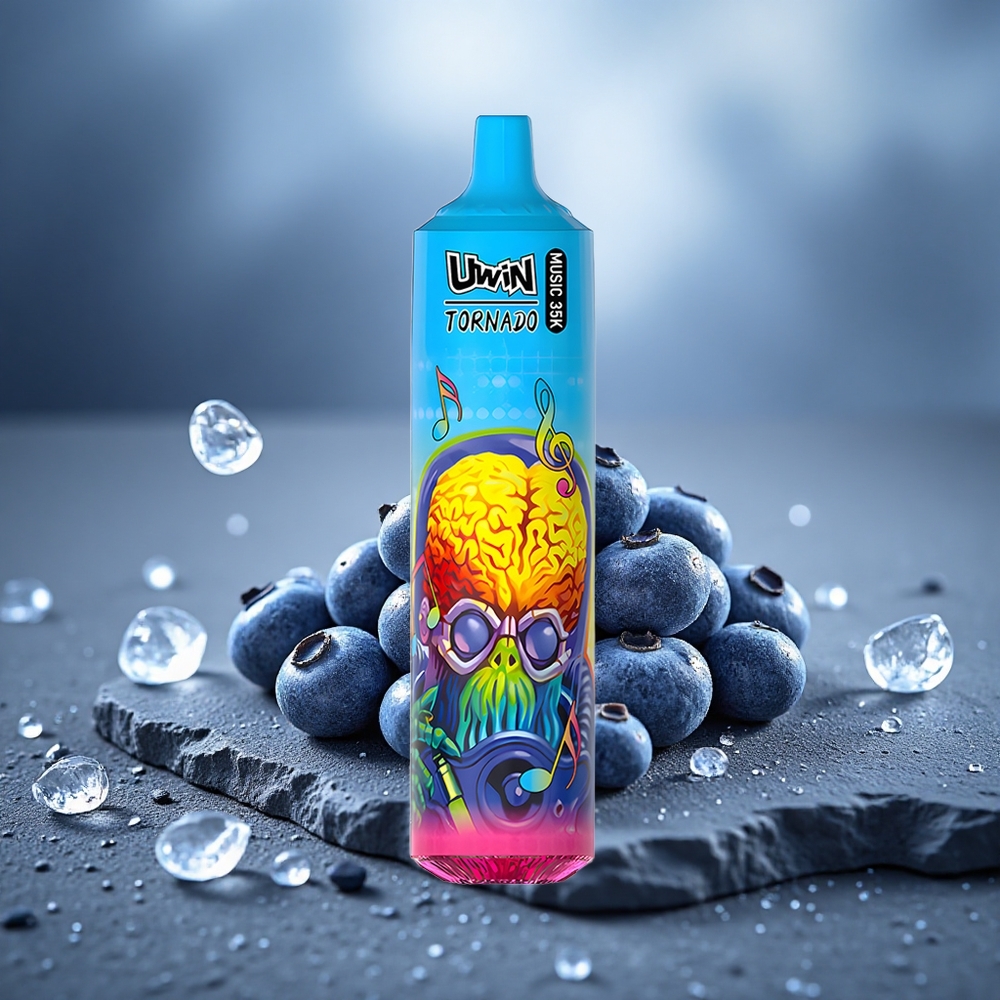 Uwin Tornado 35K Music Disposable Vape Blueberry on Ice with 600mAh Battery
