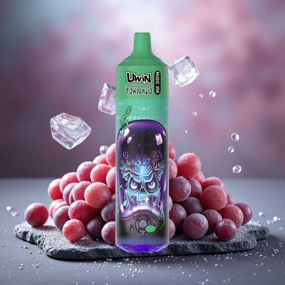 Uwin Tornado 35K Music Disposable Vape Grape Ice 600mAh Type-C