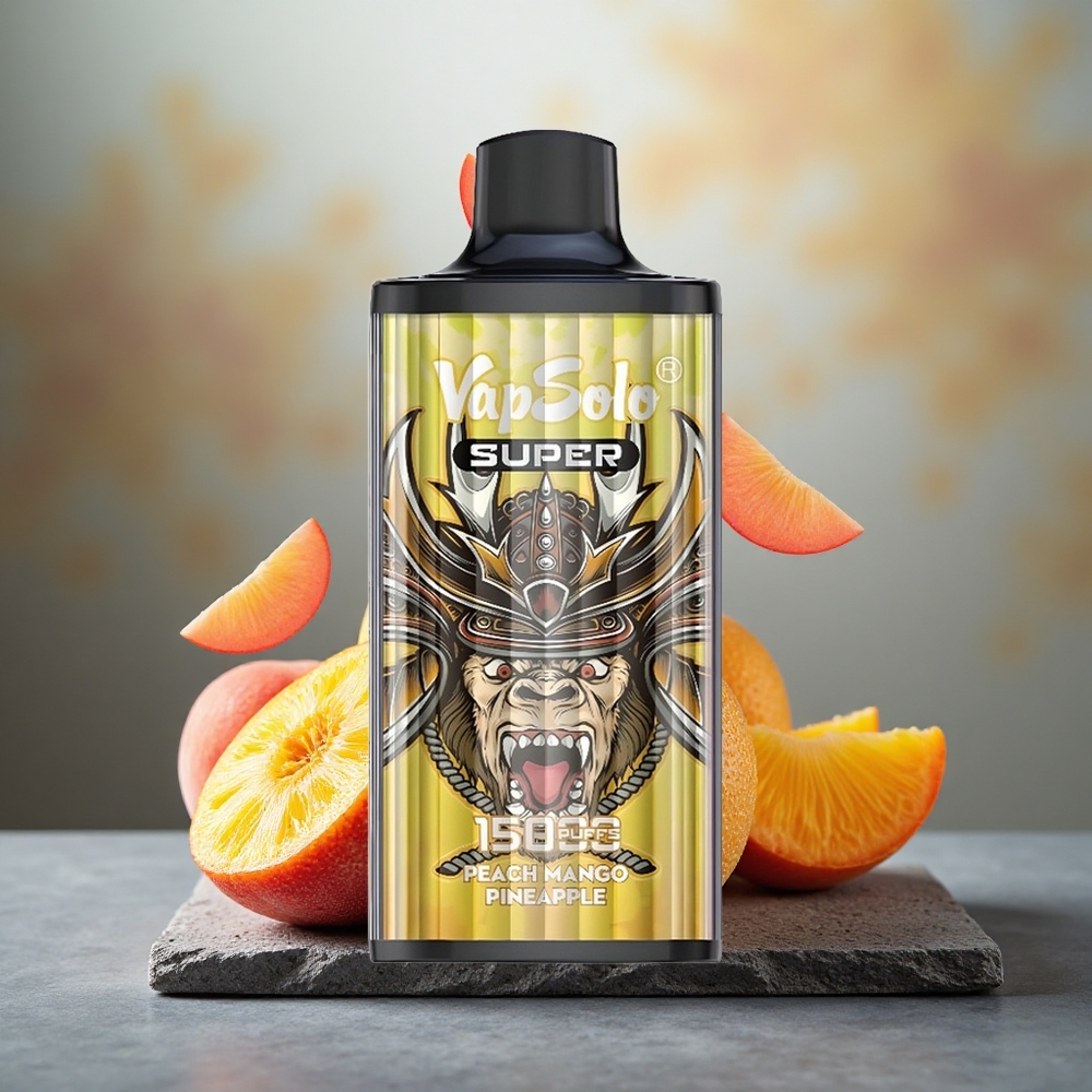 Vapsolo Super 15000 Puffs 40ml E-Liquid Peach Mango Pineapple Disposable Vape