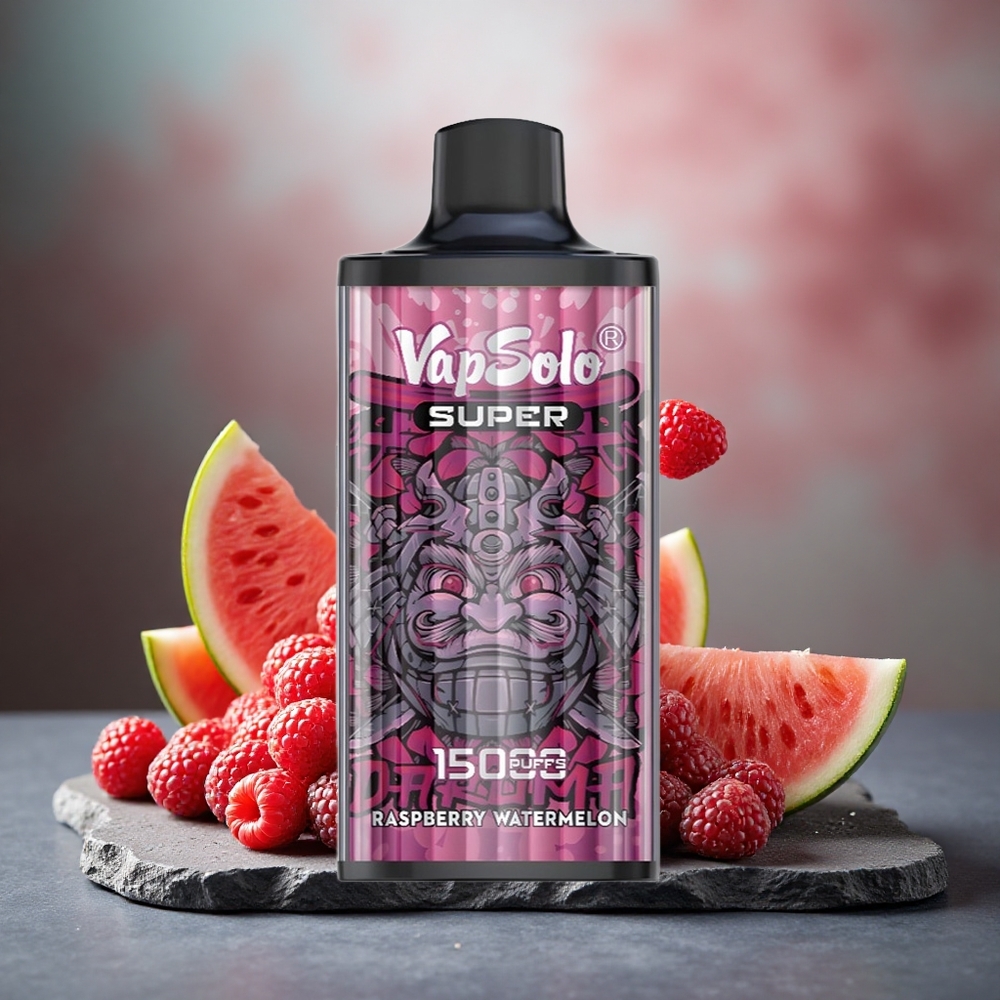 Vapsolo Super 15000 Puffs 40ml E-Liquid Raspberry Watermelon Disposable Vape