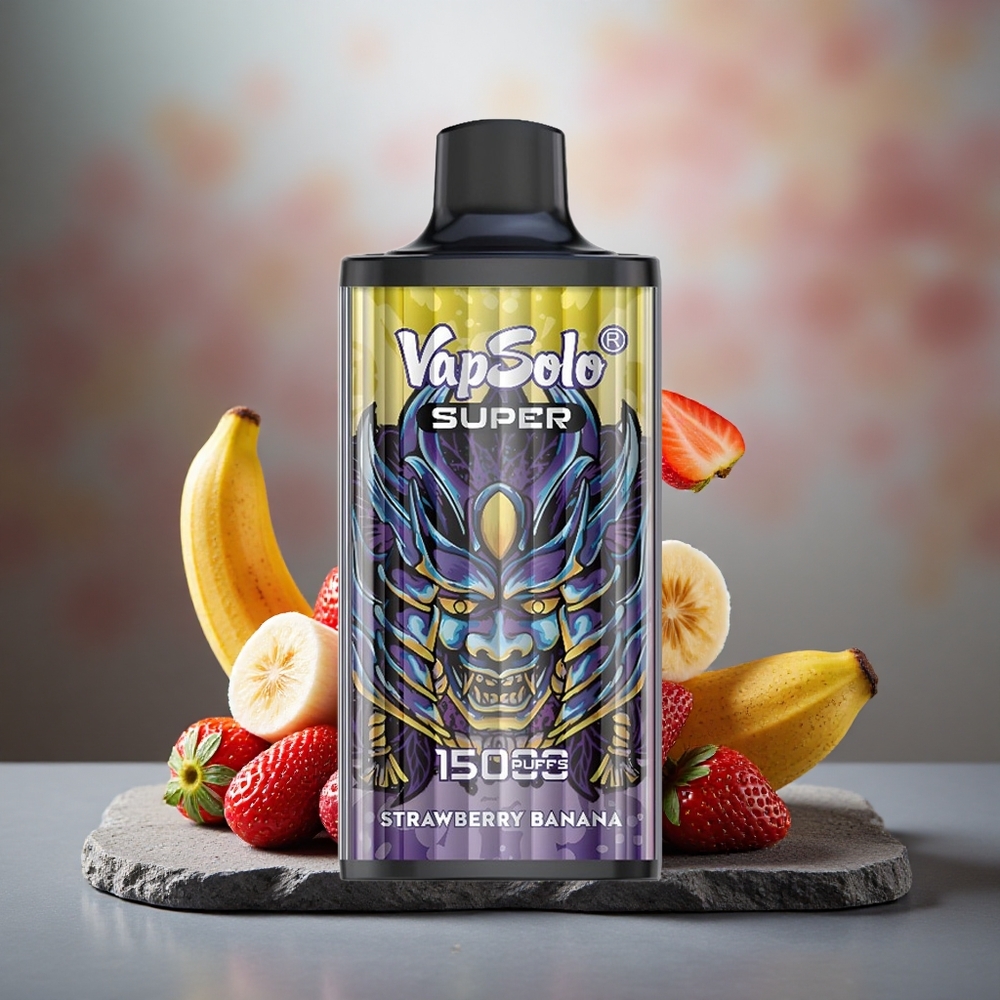 Vapsolo Super 15000 Puffs 40ml E-Liquid Strawberry Banana Disposable Vape