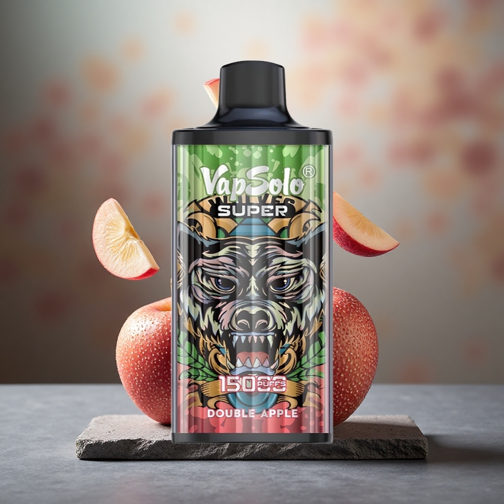 Vapsolo Super 15000 Puffs Disposable Vape Double Apple 40ml E-Liquid Mesh Coil