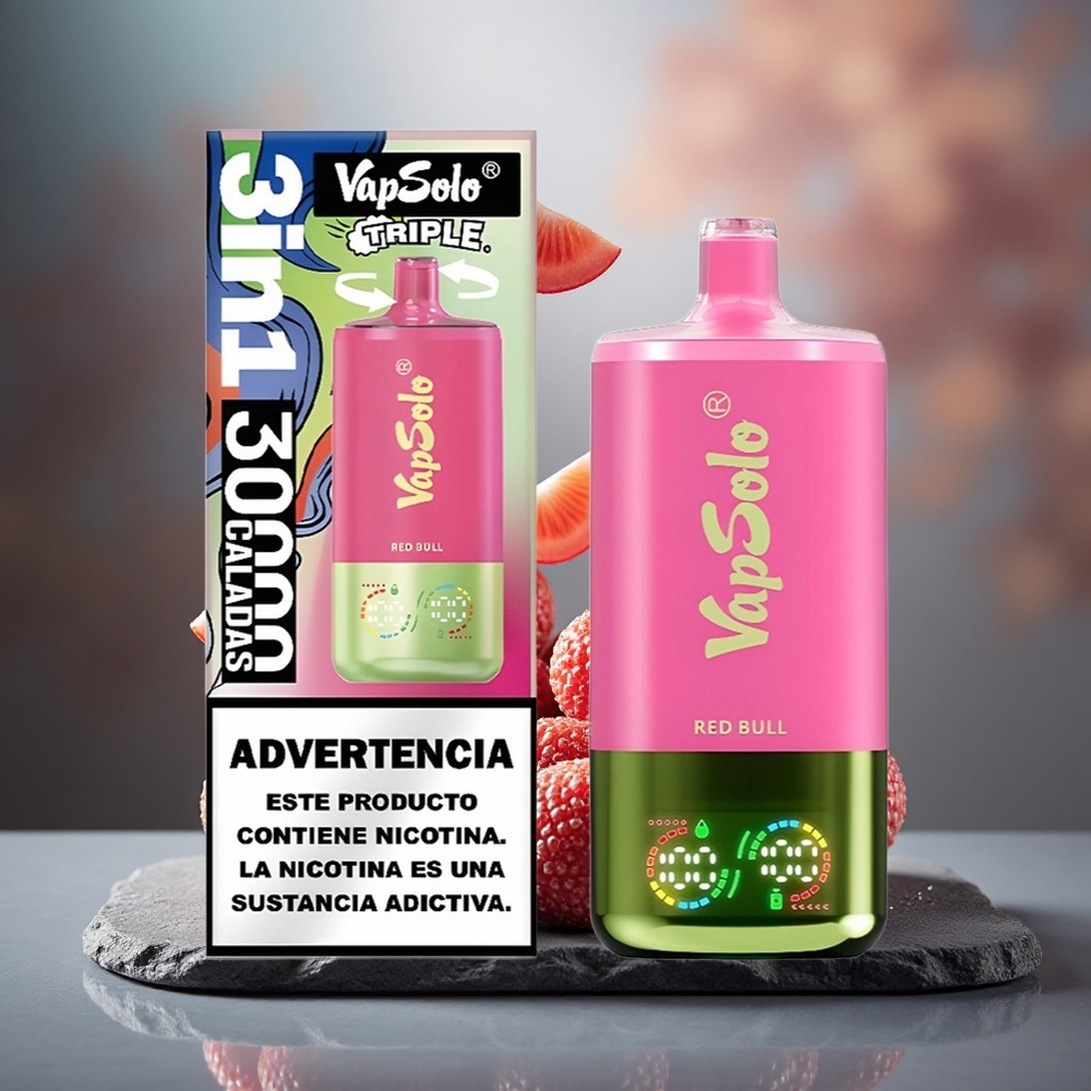 Vapsolo Triple 30000 Puffs 40ml E-Liquid Disposable Vape Red Bull